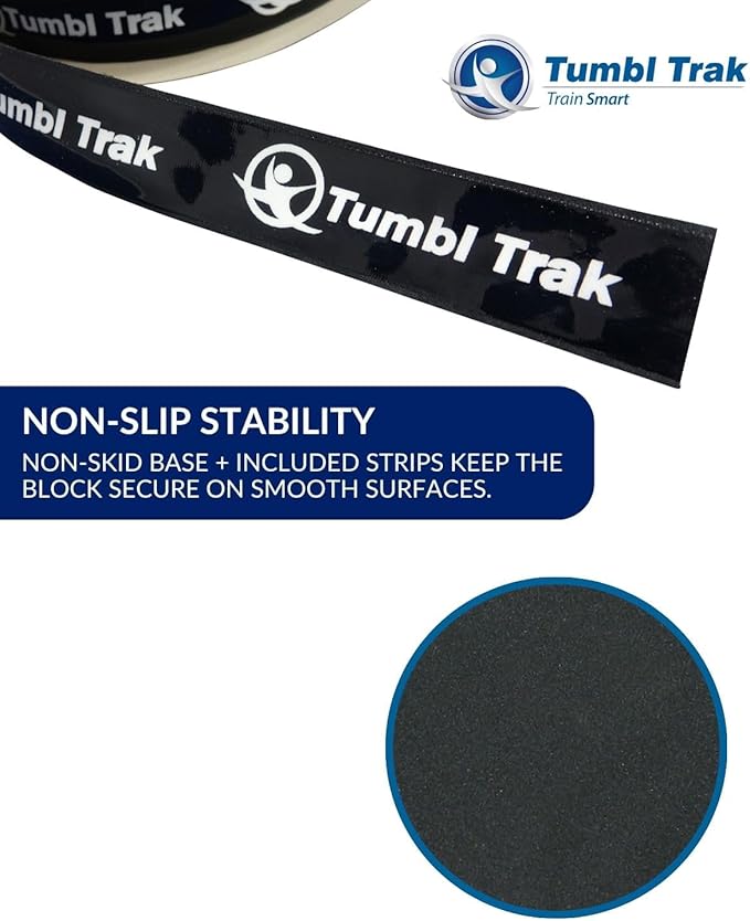 Tumbl Trak Booster Block Gymnastics Spotting Block (4ft x 18in x 8in) – Back Handspring Trainer & Plyo Jump Box for Kids & Adults, PRO Firm Core with Alignment Line, Purple