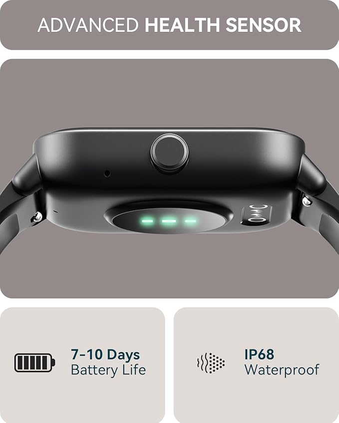 aeac Smart Watches for Men Women Answer/Make Call, Alexa Bulit-in, 1.8" HD Fitness Tracker for Android iOS, Smart Watch with IP68 Waterproof/110 Sport Modes/Heart Rate/Sleep Monitor/Calories/Pedometer