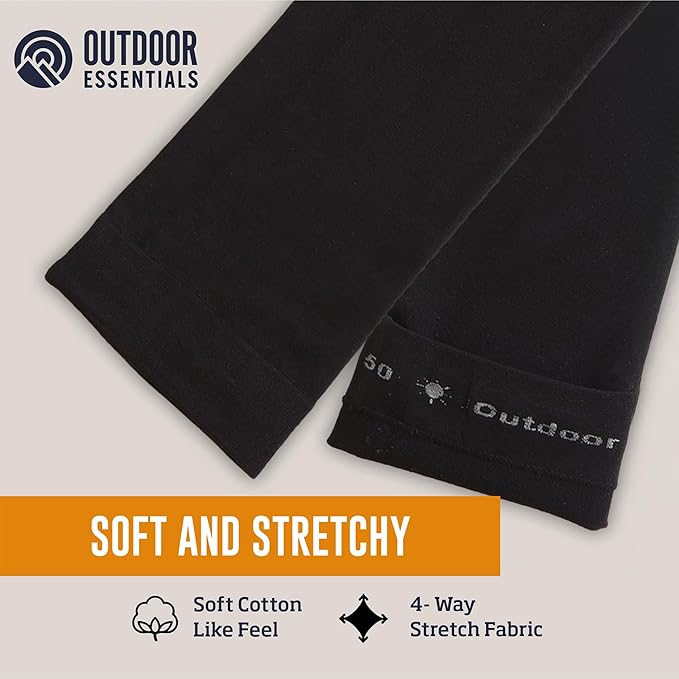 OutdoorEssentials UV Sun Protection Arm Sleeves - Compression Arm Sleeve, UV Arm Sleeves Men, Women - Golf Cooling Sleeves