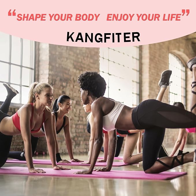 KANGFITER Long and Short Fabric Resistance Bands with Door Anchor, Non-Slip Stretch Booty Bands for Working Out Women & Men, Loop Exercise Elastic Bands for Home Physical Therapy Yoga Pilates