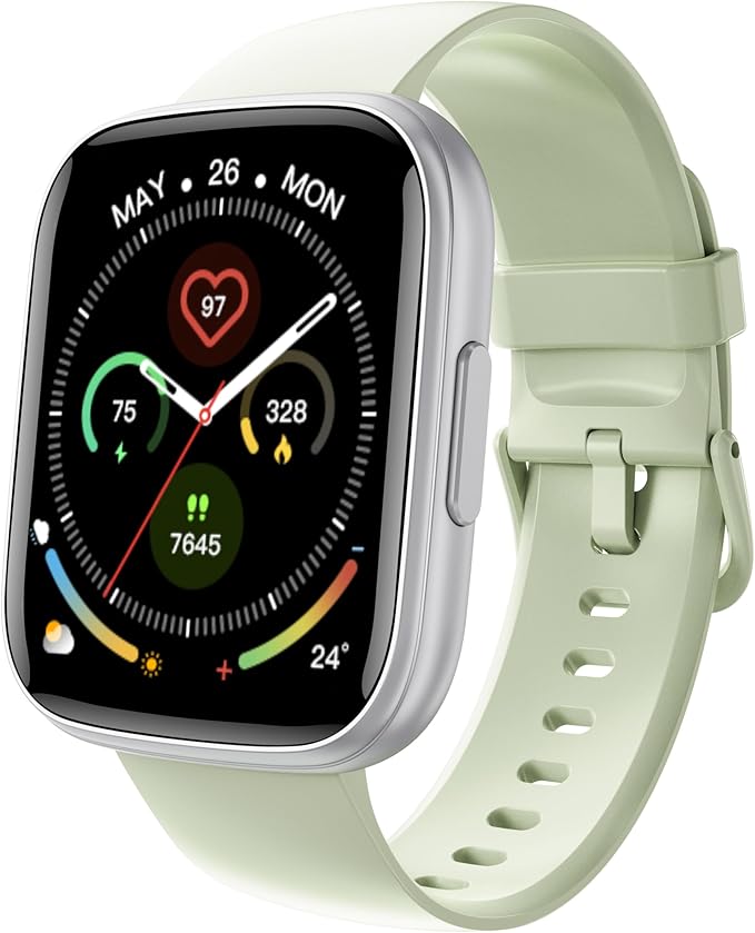 Poounur Smart Watch for Men Women, 1.95" HD Touchscreen Fitness Tracker with Bluetooth Calling, Fitness Watch with 110+ Sports Modes/Heart Rate/Sleep Monitor, IP68 Waterproof