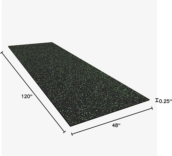 Flooring Inc's 1/4" Thick Tough Rubber Flooring Roll | Flexible Recycled Rubber Floor Mats for Home Gym | Heavy Duty Rubber Mat for Home Gyms, Sheds, Horse Stall Mat or Trailer