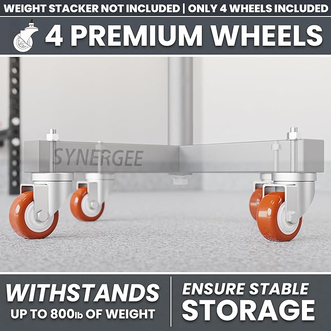 Synergee Olympic Weight Plate Rack. Stackable Weight Rack. Holds 2” Plates for Powerlifting and Olympic Weight Lifting. Gym Storage Home, Garage & Commercial