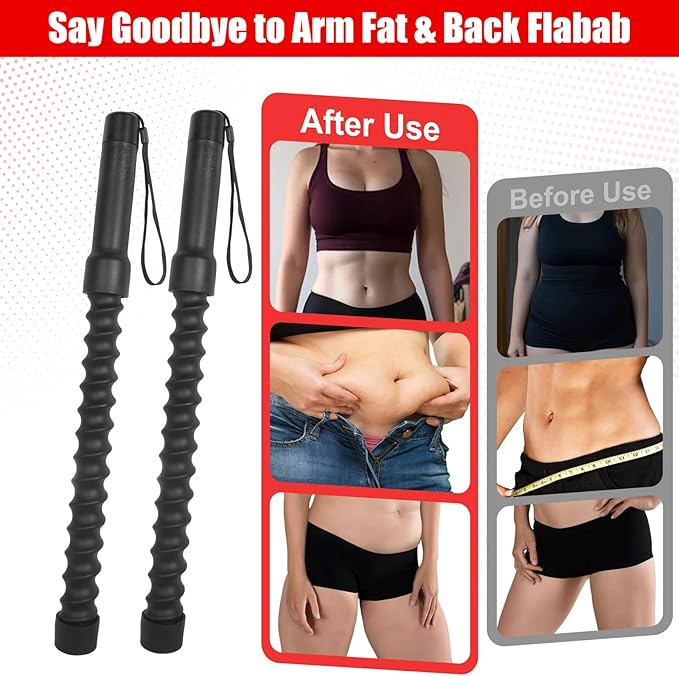 Ropeless Battle Ropes 2 Pcs Battle Rope Sticks Cordless Battle Ropes Ropeless Jump Rope Battle Rope Sticks for Home or Gym Style-A