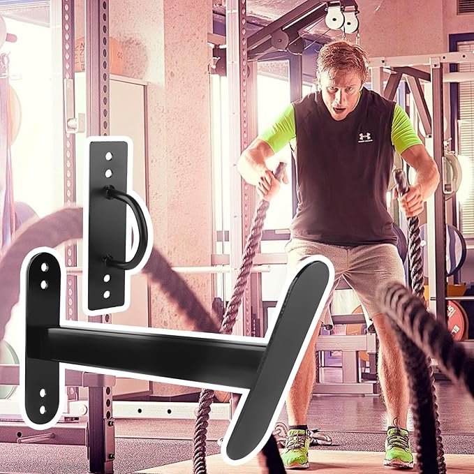 Battle Rope Hanger Anchor Strap Kit Battle Rope Storage Rack Battle Rope Fastening Hook Wall Mount Exercise Rope Organiser Home Gym or Commercial Gym