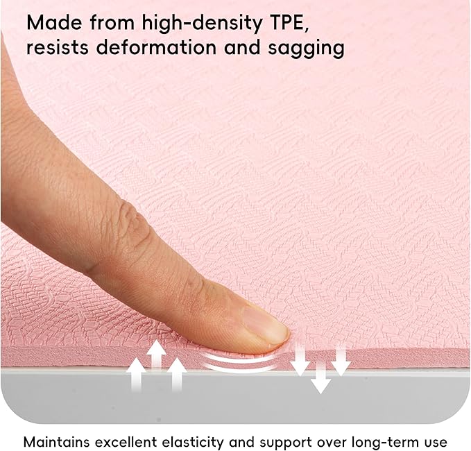 Extra Wide Yoga Mat 72"x 32" - Non Slip TPE Exercise Mat for Home Workout, 6mm High-Density Large Yoga Mat for Men & Women, Eco Friendly Pilates & Fitness Floor Mat with Carry Strap