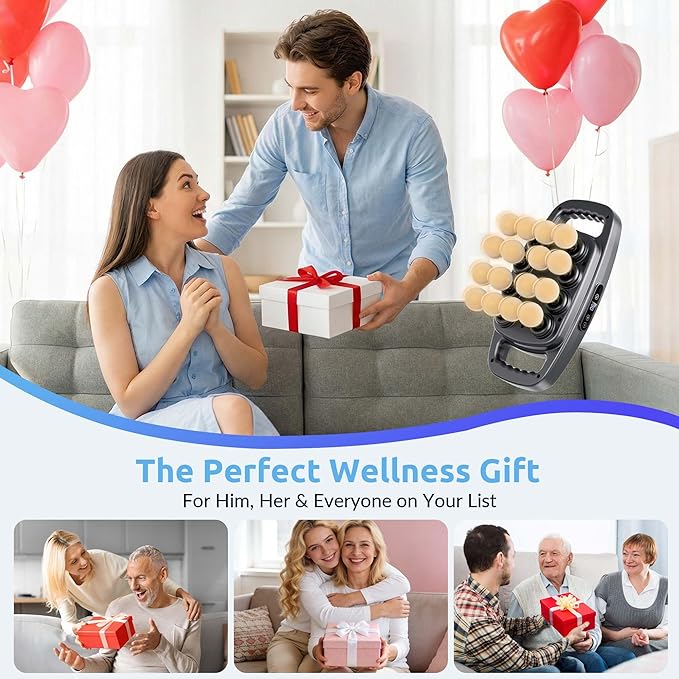16 Head Massage Gun Deep Tissue, Percussion Massager with 3 Modes 30 Levels Quiet Powerful Motor for Muscle Recovery Pain Relief Back Neck Shoulders Home Gym Office