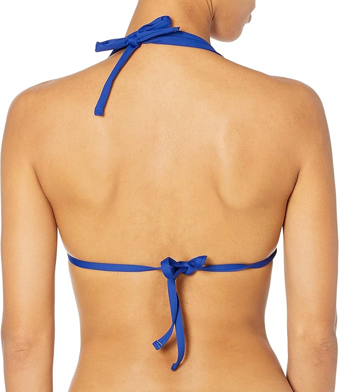 Island Goddess Rouched Halter Bikini Swimsuit Top
