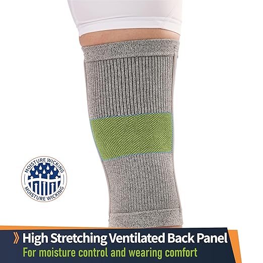 Comforband Premium Recovery Knee Compression Support – Germanium & Bamboo Charcoal Infused Knee Brace for Improved Circulation, Joint Stability, and Pain Relief (Medium)