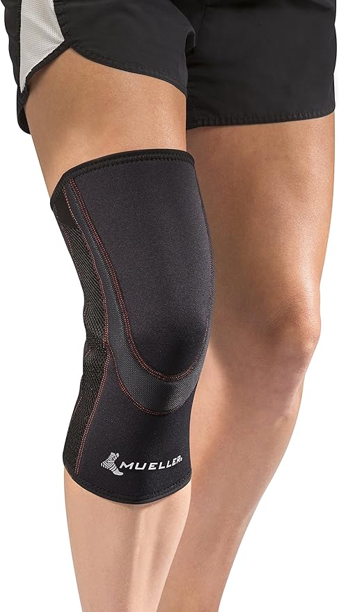 Mueller Sports Medicine Breathable Closed Patella Knee Sleeve, Knee Pain Relief Support for Men and Women, Ideal for Arthritis, Sprains, Black, X-Large
