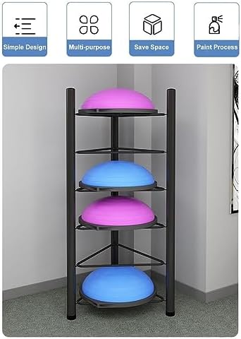 Balance Ball Storage Rack - Home Gym Equipment Organizer for Exercise Balls, 3/5/6/7 Tier Floor Stand for Bosu, Slam, Bowling, and Medicine Balls