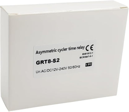 GRT8-S2 Asymmetric Cycle Timer ON/Off Repeat Cycle Time Relay AC/DC 12-240V