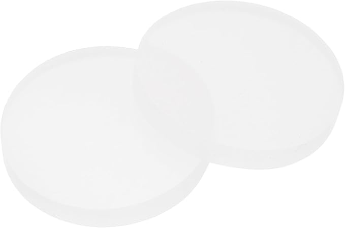 PATIKIL Glass Table Top Anti Slip Pads, 10Pcs 35mm Dia x 5mm Thick Clear Glasses Tables Silicone Bumper Pad for Photo Frame Furniture Kitchen Cabinets DIY Home Craft, White