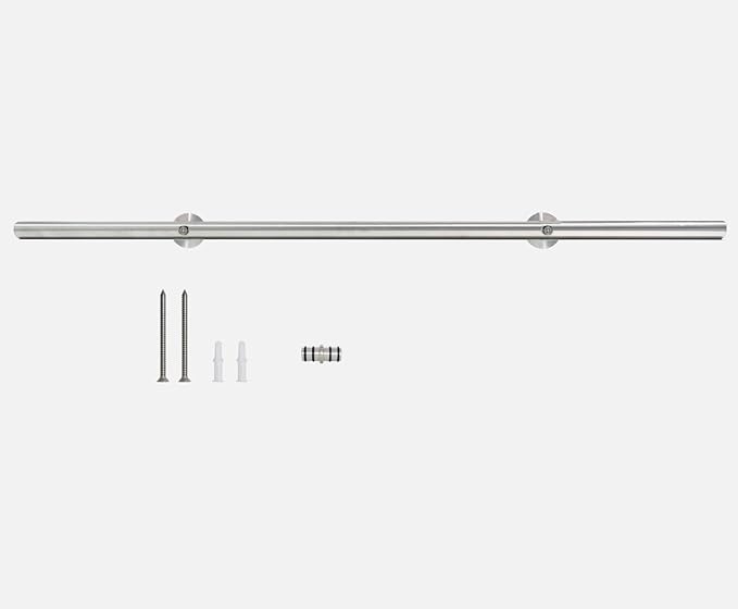 DIYHD 4FT Stainless Steel Sliding Rail with Mounting Disc and Joint in Connector