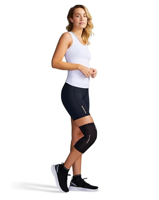 Tommie Copper Infrared Compression Knee Sleeve, Self Warming Knee Compression, Muscle Support & Stability, Slate Grey, 2XL