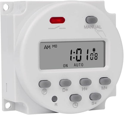 CN101S 1 Second Interval 110V Digital LCD Timer Switch 7 Days Weekly Practical Programmable Time Relay Programmer