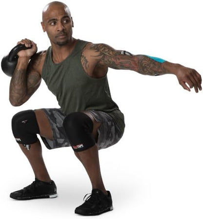 Rocktape Assassins Knee Compression Sleeves, Knee Brace for Weightlifting, Cross Training & Working Out - Reduce Strain & Swelling (2 Sleeves)