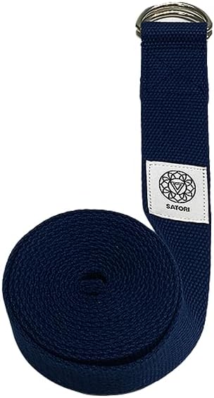 Yoga Strap for Stretching, Exercise, Flexibility Training, Durable Cotton with Double D-Ring, Improves Flexibility for Yoga, Workout, Pilates.