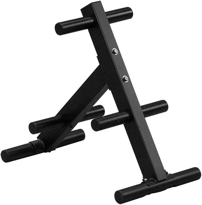 Body-Solid (OWT24) EZ-Load Olympic Weight Tree Rack - 1000 lb Capacity, 6-Post Plate Storage, Secure Bumper Plate Organizer for Home and Commercial Gyms
