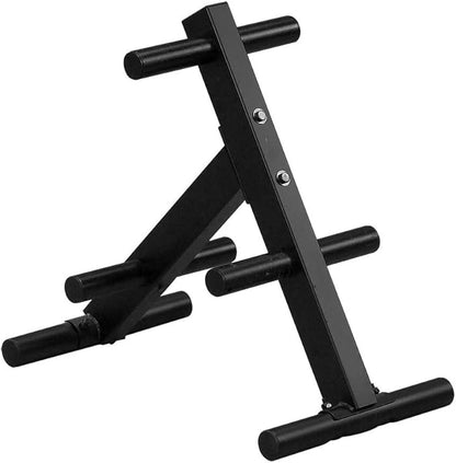 Body-Solid (OWT24) EZ-Load Olympic Weight Tree Rack - 1000 lb Capacity, 6-Post Plate Storage, Secure Bumper Plate Organizer for Home and Commercial Gyms