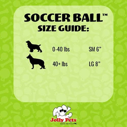 Jolly Pets Large Soccer Ball Floating-Bouncing Dog Toy, 8 inch Diameter, Ocean Blue