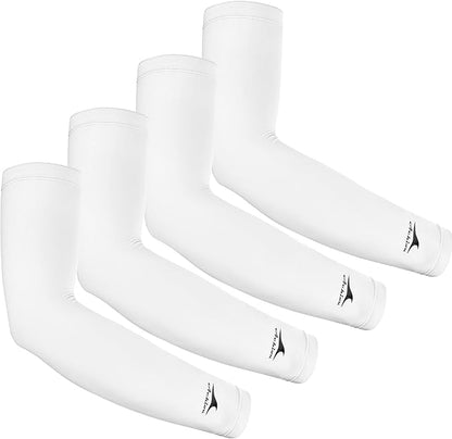 Achiou Cooling Ice Silk Arm Sleeves, Summer UV Sun Protection Compression Sleeves UPF 50+ for Women Volleyball Youth Sports