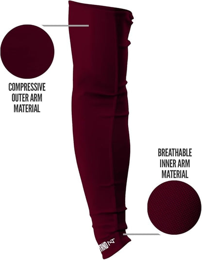 1 Pair Nxtrnd Compression Arm Sleeves for Men, Breathable Football, Basketball, Baseball Accessory, Adult & Kids