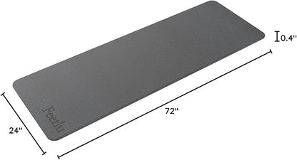 Extra Thick Exercise Yoga Mat with Strap - 2/5 Inch (10MM), Non-Slip Workout Mat for Yoga, Pilates, and Floor Exercises