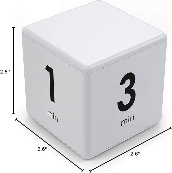 Cube Timer,Pretmess Gravity Flip Kitchen Timer for Time Management and Countdown Settings 1-3-5-10 Minutes