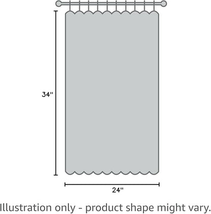 NICETOWN 24 inch Long Blackout Tiers, Farmhouse Grommet Half Window Curtains, Light Block Small Window Valances for Kitchen Cupboard, Covering for Bathroom, W34 x L24, Natural, 2 Panels
