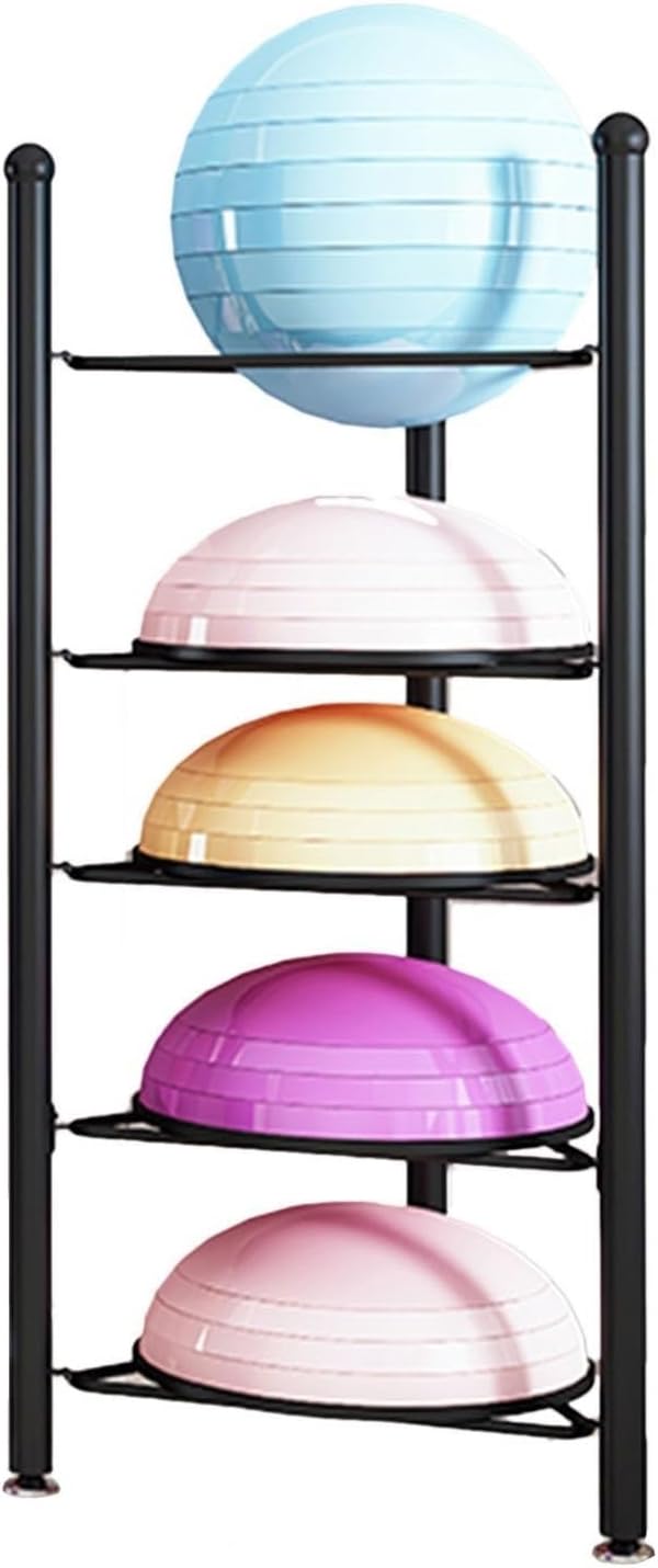 Floor Stand Storage Organizer for Balance Balls - 3/5/6/7 Tier Rack for Home Gym - Ideal for Bosu, Slam Balls, and Medicine Balls
