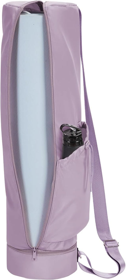 sportsnew Yoga Mat Bag, Full Zip Cargo Yoga Mat Carrier Bag with Drawstring Water Bottle Pocket and Bottom Wet Pocket, Exercise Yoga Mat Carrier Holder Multi-Functional Storage Bag Patent Pending