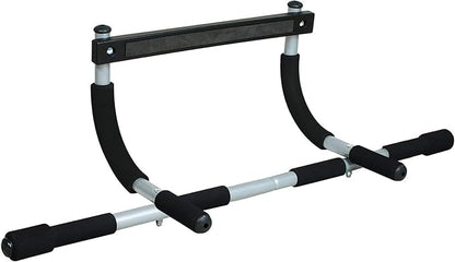 Iron Gym Express Home Pull Up Bar for Doorway – Portable Total Upper Body Home Gym Chin Up Bar for Strength Training & At Home Exercise – Our Door Frame Pull-Up Bar Is Easy to Assemble & Install