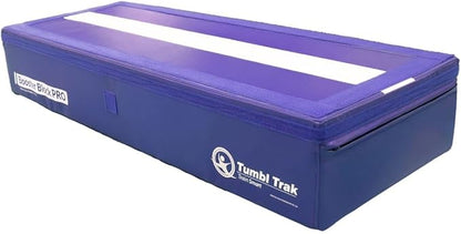 Tumbl Trak Booster Block Gymnastics Spotting Block (4ft x 18in x 8in) – Back Handspring Trainer & Plyo Jump Box for Kids & Adults, PRO Firm Core with Alignment Line, Purple