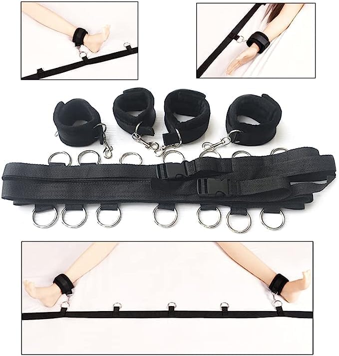 Black Fixed Yoga Strap with Straight Strap for Holiday Casual Use, Party Favors-Q
