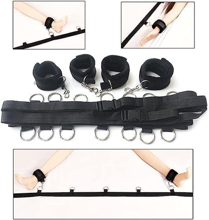 Black Fixed Yoga Strap with Straight Strap for Holiday Casual Use, Party Favors-Q
