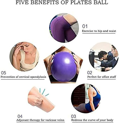 Mini Pilates Exercise Yoga Ball, 9 Inch Small Inflatable Exercise Yoga Ball,Core Training and Physical Therapy Equipment, with Pump