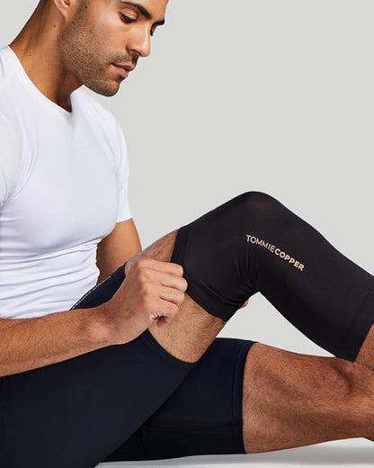 Tommie Copper Unisex Core Compression Knee Sleeve - Black - Medium