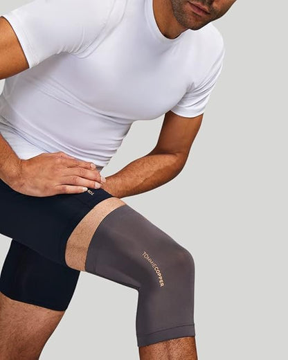 Tommie Copper Unisex Core Compression Knee Sleeve, Slate Grey, X-Large
