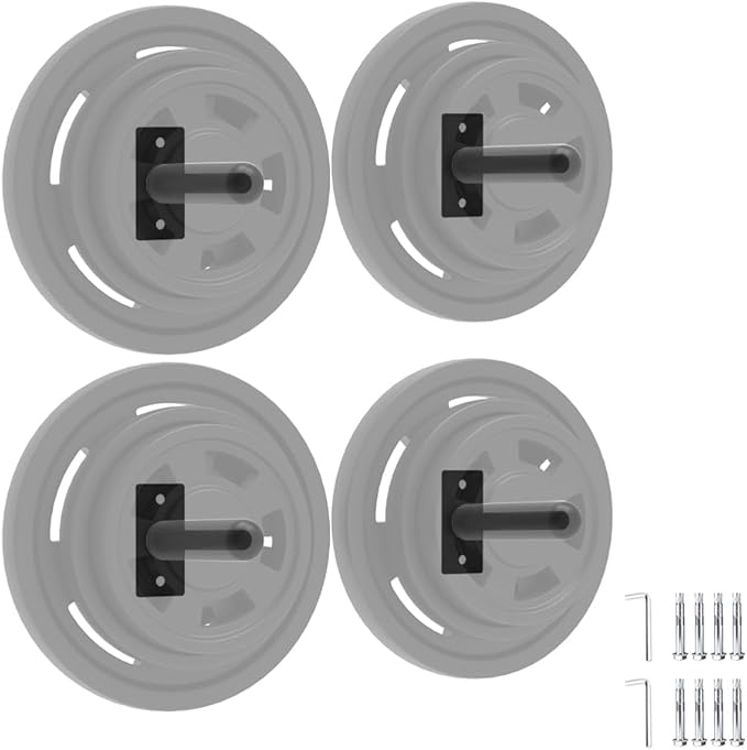 Wall Mounted Weight Plate Holder, Bumper Plate Rack for Home Gym Wall Organized, All Kinds Sizes