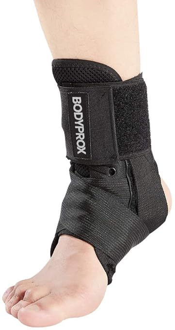 Bodyprox Ankle Brace for Women and Men, Lace Up Ankle Support Brace Stabilizer For Sprained Ankle (Medium)