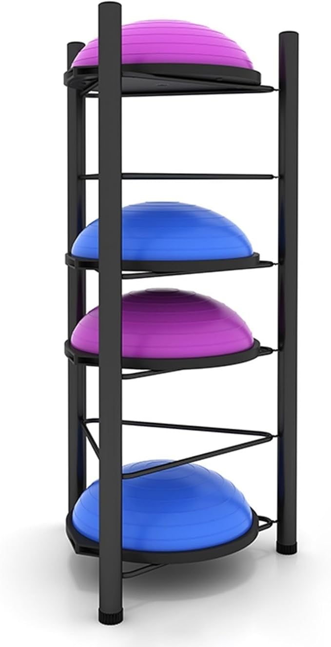 Floor Stand Storage Organizer for Balance Balls - 3/5/6/7 Tier Rack for Home Gym - Ideal for Bosu, Slam Balls, and Medicine Balls