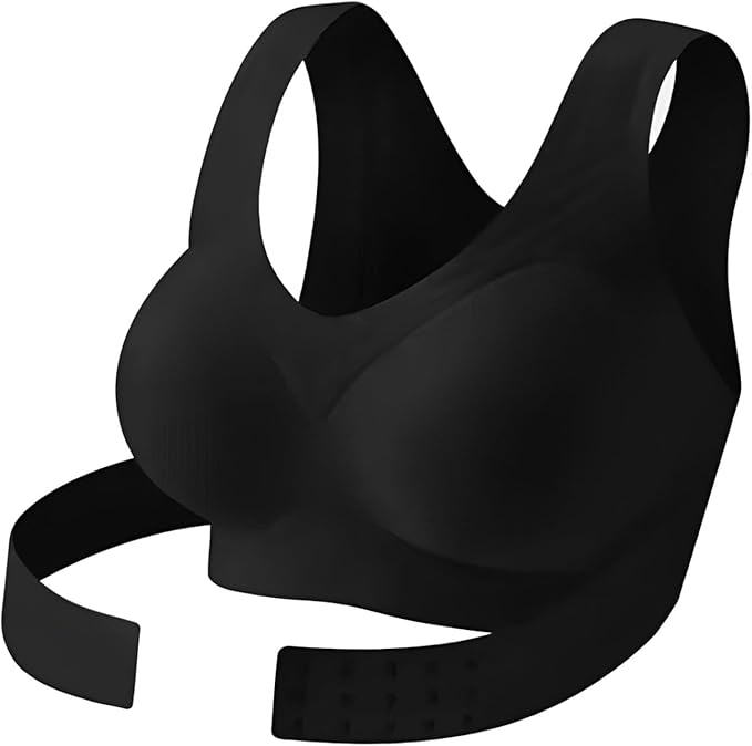 Posture Bras for Women Front Closure Wireless Posture Corrector Bra with Back Support Push Up No Underwire Bralettes