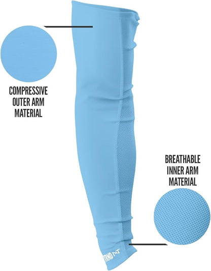 1 Pair Nxtrnd Compression Arm Sleeves for Men, Breathable Football, Basketball, Baseball Accessory, Adult & Kids