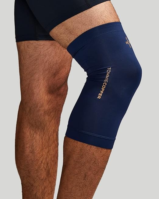 Tommie Copper Core Compression Knee Sleeve, Unisex, Men & Women | 4D Stretch, Breathable Support for Muscle & Joint Stability - Dark Navy - 3X-Large