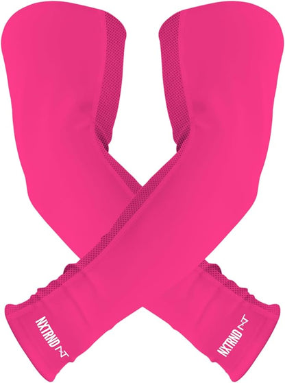 1 Pair Nxtrnd Compression Arm Sleeves for Men, Breathable Football, Basketball, Baseball Accessory, Adult & Kids