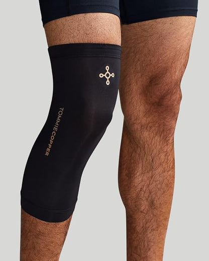 Tommie Copper Unisex Core Compression Knee Sleeve - Black - Medium