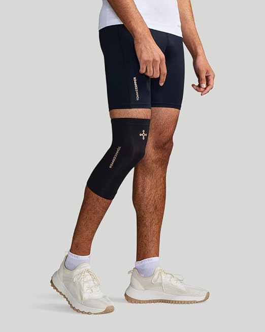 Tommie Copper Unisex Core Compression Knee Sleeve - Black - Medium