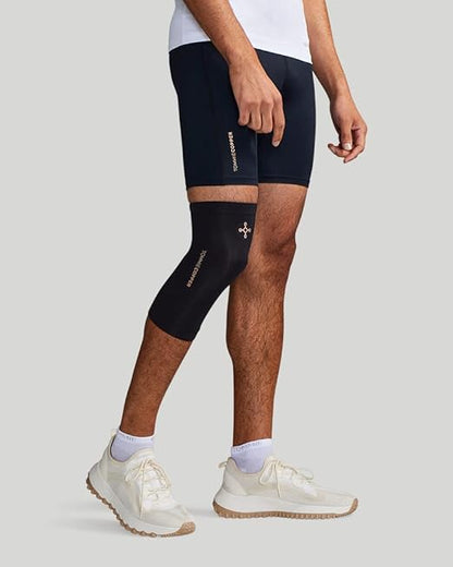 Tommie Copper Unisex Core Compression Knee Sleeve - Black - Small