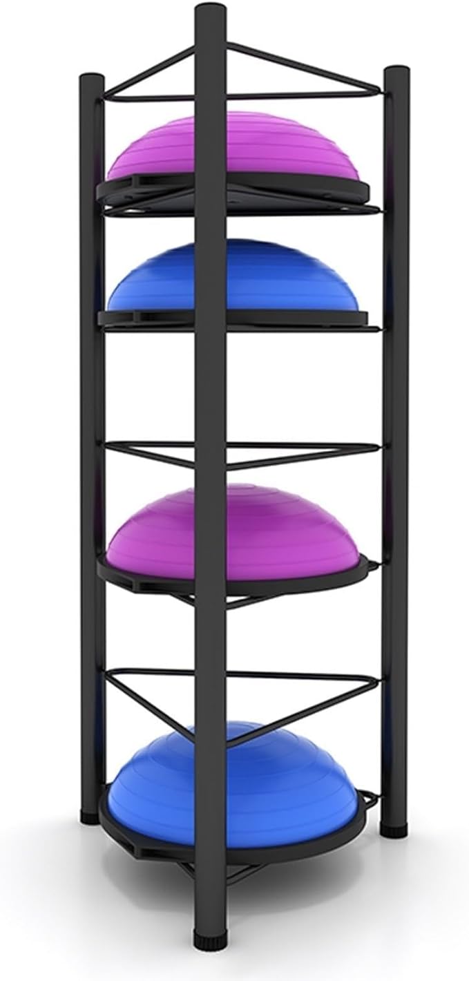 Floor Stand Storage Organizer for Balance Balls - 3/5/6/7 Tier Rack for Home Gym - Ideal for Bosu, Slam Balls, and Medicine Balls